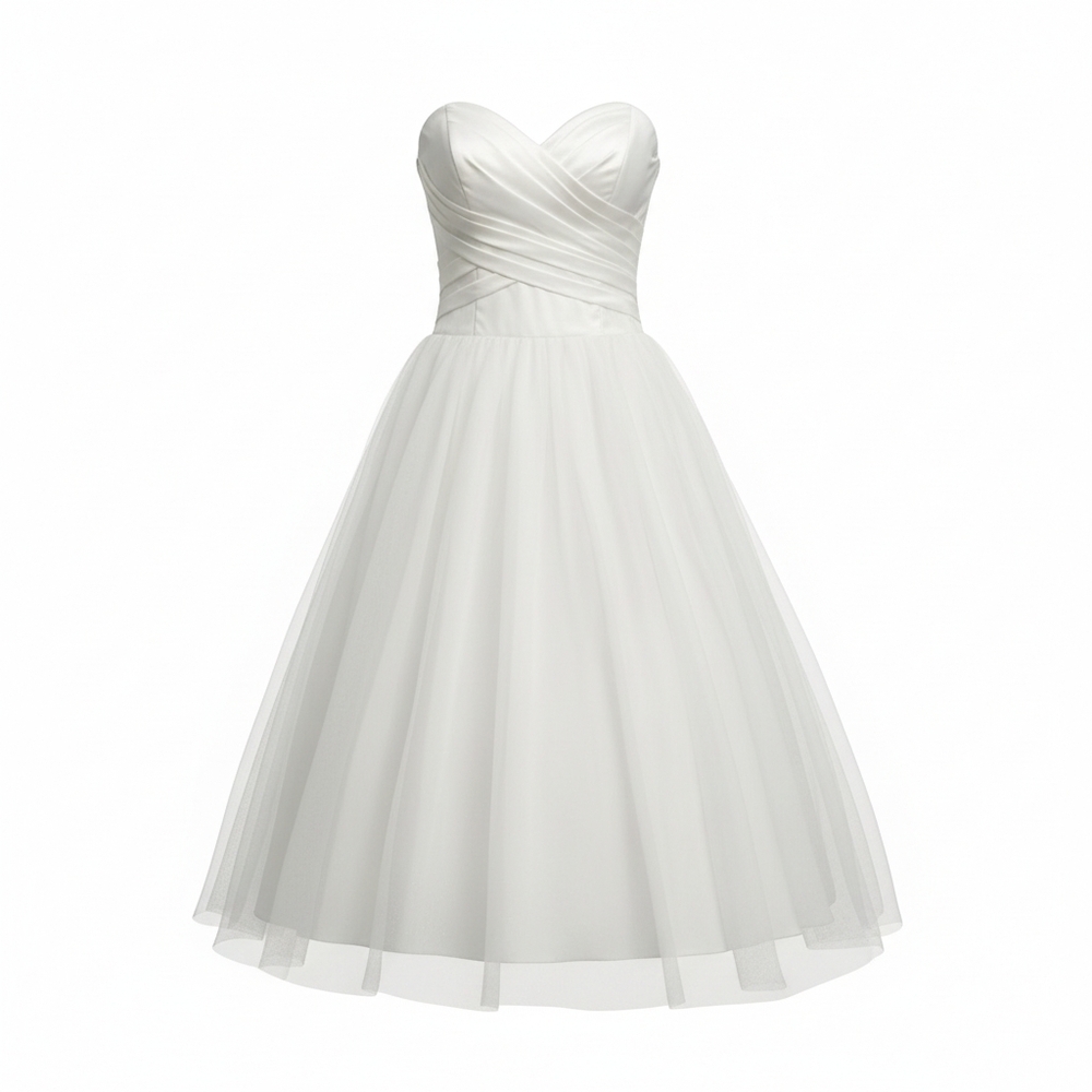 Monique Lhuillier Strapless Cream Dress